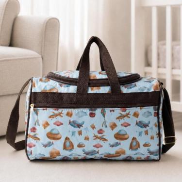 Imagem de Bolsa Maternidade Bebê Grande Luxo e Organizada Estampada Cor:Marrom E