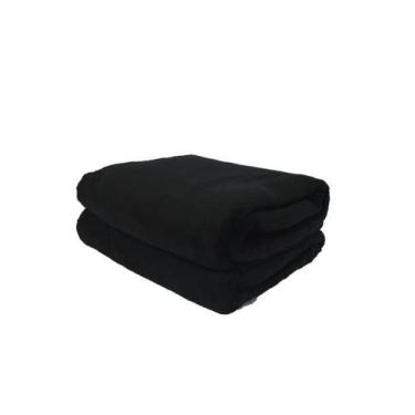 Imagem de Cobertor Microfibra Plush Preto - COBERTORES PARAHYBA, Preto, Sofá/Via