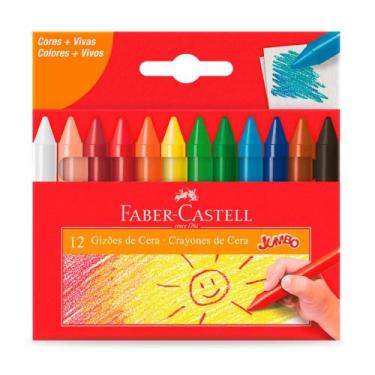Imagem de Giz de Cera Jumbo 12 Cores - Faber-Castell