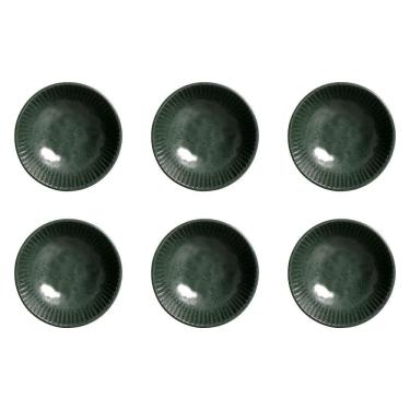Imagem de Conjunto de Cumbucas Linhas Greenery Stoneware 370ML 6 Peças Texturizado Verde Porto Brasil