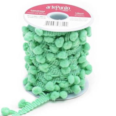 Imagem de Fita Pompom Grelot 1,6cm artePunto - 10 metros, 159 VERDE CLARO