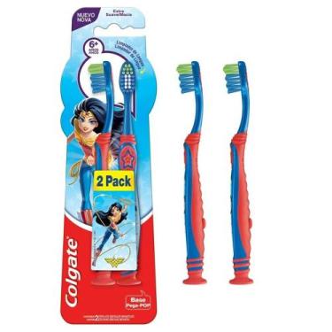 Imagem de Escova Dental Colgate Smile Liga da Justiça 2 Unidades 6+Anos BATMAN, 