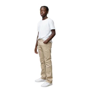 Imagem de Calça Premium Sarja Social Infantil Menino - BELLAMO, Menino, Bege, 16