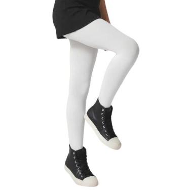 Imagem de Meia Calça Fio 80 Infantil Algodão Selene 9555.002, Branco, EG