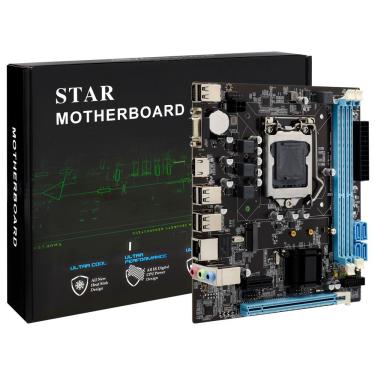 Imagem de Placa Mãe H61 Socket LGA 1155 VGA DDR3 Desempenho para Uso Profissional e Pessoal Star Original