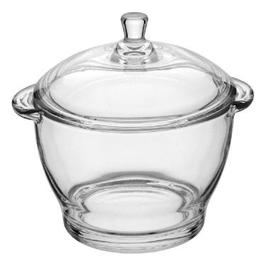 Imagem de SALADEIRA COM TAMPA VIDRO 2,5L 16x26x26cm TRANSPARENTE BOWL TIGELA