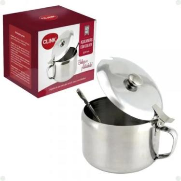 Imagem de Açucareiro Com Colher Aço Inox - Clink