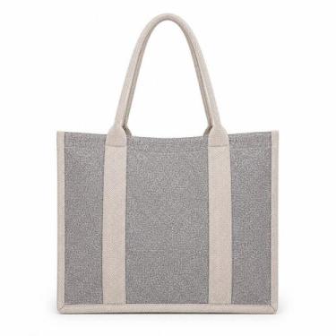 Imagem de Bolsa Feminina Lona Grande Reforçada Multiuso Casual Premium - Loilu, 