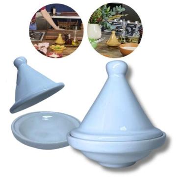 Imagem de Saleiro marroquino Tagine Porcelana Resistente Rita Lobo Branco - Prat