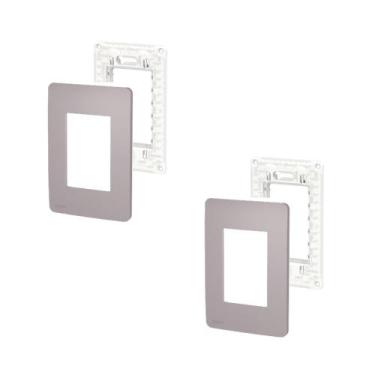 Imagem de 2 Placa/Espelho Axis Grey 4x2 S730103224 Orion Schneider