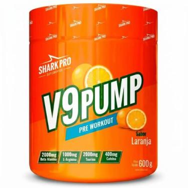 Imagem de Pre Treino V9 Pump 600g Refrigerante Laranja - Shark Pro - SharkPro