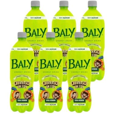 Imagem de Kit 6 Energético Baly Uva Verde Sem Açúcar Energy Drink 1L
