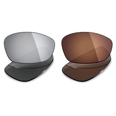Imagem de 2 pares de lentes polarizadas de substituição da Mryok para óculos de sol Oakley Blender – Opções