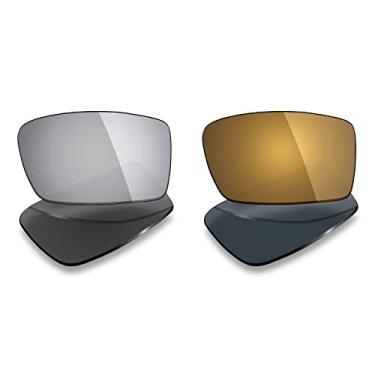 Imagem de 2 pares de lentes polarizadas de substituição da Mryok para óculos de sol Oakley Gascan – Opções