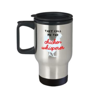 Imagem de Caneca de viagem Chicken Whisperer - They Call me the Chicken Whisperer Copo de café isolado - Presentes Chicken Whisperer