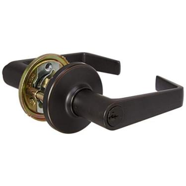 Imagem de Kwikset 756KNL-11PS Fechadura de porta de vestíbulo comercial Kingston Light Smart Key Acabamento em bronze veneziano