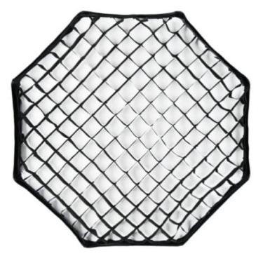 Imagem de Octabox - Refletor Softbox Haze Bowens Com Grid/Colmeia Octagonal - 140cm para flash e iluminação contínua estúdio fotográfico