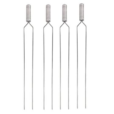 Imagem de 4 Espetos Duplo De Inox 70cm Para Churrasqueira, Churrasco