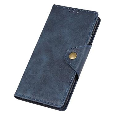 Imagem de Capa flip para Google Pixel 6/6 Pro, capa carteira de couro magnético flip de com suporte para cartão suporte à prova de choque, azul, 6 de 6,4 polegadas