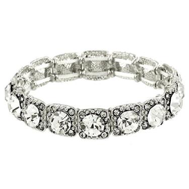 Imagem de Pulseira de casamento com cristal elástico Falari, caixa de presente incluída