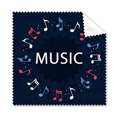 Imagem de Pano de limpeza de notas musicais azul vermelho limpador de óculos 5 peças