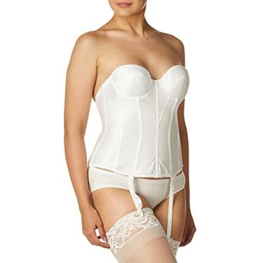 Imagem de Carnival Sutiã espartilho de cetim com silhueta completa, Branco, 46DDD