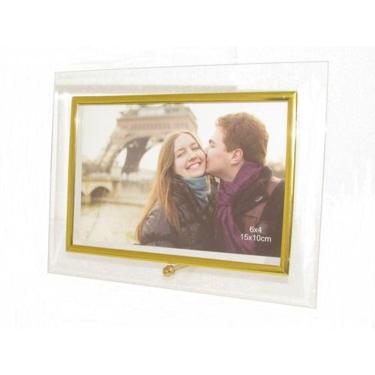 Imagem de Porta Retrato Vidro Reto 10x15 Premium Horizontal - Yazi