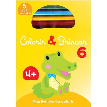 Imagem de Livro – Coleção Colorir & Brincar - Meu Livrinho de Colorir - Volume 6 + 5 Lápis de Cor