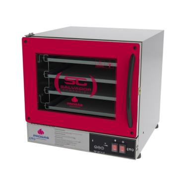 Imagem de Forno Turbo Elétrico Fast Oven Prp-004 Plus Vermelho - Progas Digital 127V