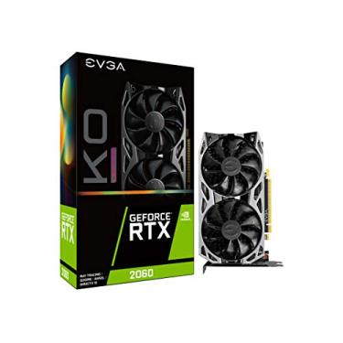 Imagem de EVGA 06G-P4-2068-KR GeForce RTX 2060 KO Ultra Gaming, 6GB GDDR6, ventiladores duplos, placa traseira de metal