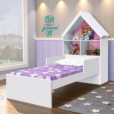 Cama Infantil Casa de Boneca com Cama Auxiliar e Luz/LED Pura