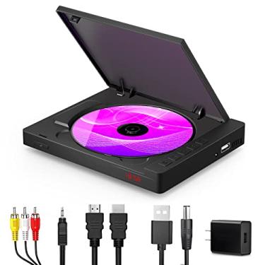 Imagem de Reprodutor de DVD Super Mini Região com saída HDMI e AV, HD 1080p pequeno DVD Player, inclui cabo HDMI/AV, controle remoto, suporta entrada USB