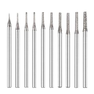 Imagem de 9 peças de brocas de brocas de diamante com haste de 2,35 mm para mini moedor, mini broca, etc