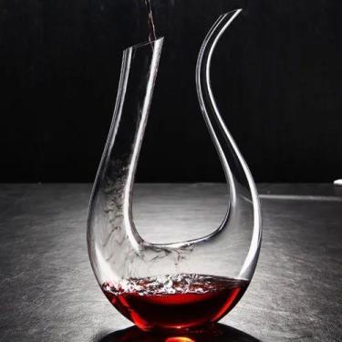 Imagem de Decanter Vinho 1,5L Vidro Moderno Lapidado Super Luxo 34X21 - Vacheron