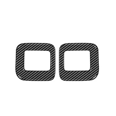 Imagem de GZBFTDH Acessórios para interiores de carro compatíveis com Maverick 2023 Estilo Fibra de Carbono Lateral Saída de Ar Condicionado Acabamento Tampa da Armação, Tampa da Ventilação Direita e Esquerda (Saída de Ar Central)