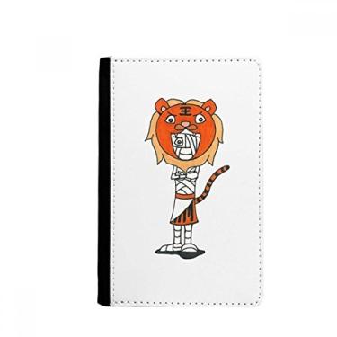 Imagem de Egito Múmia Horus Tigre Chapéu Passaporte Notecase Burse Carteira Capa Cartão Bolsa, Multicolor