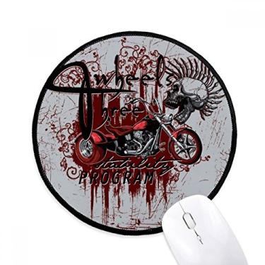 Imagem de DIYthinker Graffiti Cultura Rua Sangrento Esqueleto Motor Mouse Pad Desktop Escritório Tapete Redondo para Computador