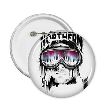 Imagem de Graffiti Street Northern Óculos de esqui alfinetes botão emblema acessório decoração 5 peças