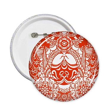 Imagem de Broche de cabeça de ópera chinesa de Pequim com emblema de botão para decoração 5 peças