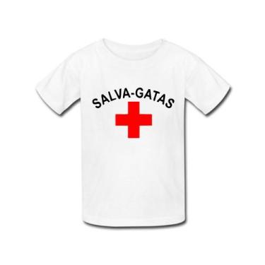 Imagem de Camiseta Infantil Menino Menina Salva Gatas Vidas Zuera - Retha Estilo