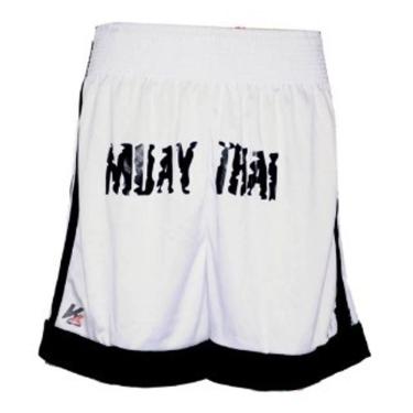 Imagem de Calção Fighters P/ Muay Thai/MMA Kanxa - Preto/Branco