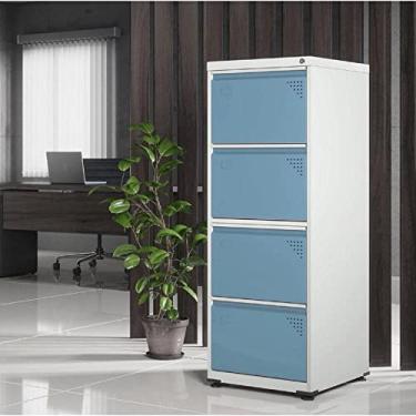 Imagem de Gaveteiro Arquivo em Aço 4 Gavetas Pandin Móveis Azul Dali