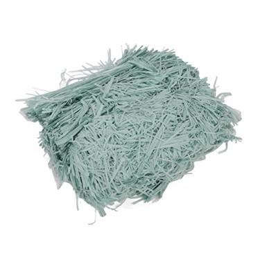 Imagem de Caixa de Presente para Enchimento de Ráfia 500g Papel de Enchimento de Ráfia Leve, Brilhante e Inodoro para Fazer você Mesmo (Azul verde)