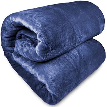 Imagem de Cobertor Casal Corttex Lumini Super Soft Alta Gramatura 300g Manta Microfibra Poliéster Toque de Seda - Coberta Colcha (Azul Marinho)