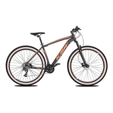 Imagem de Bicicleta Aro 29 Ksw Xlt 24v K7 Câmbios Shimano Freio Hidráulico Garfo com Trava Pneu Faixa Bege (19, Preto/Laranja)