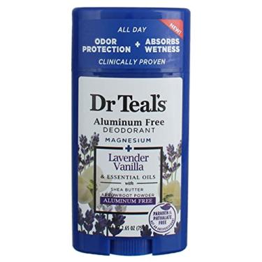 Imagem de Dr. Teal's Vanilla Lavender Desodorante Gift Set (pacote com 2, 75 g Ea.) - Manteiga de karité e pó de araruta absorve a umidade e deixa a pele limpa e saudável