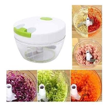 Imagem de Mini Processador De Alimentos Manual 3 Lâminas Triturador Moedor Alho Cod 11