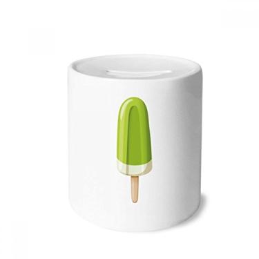 Imagem de DIYthinker Porta-moedas de cerâmica Green Mung picolé doce sorvete caixa de cerâmica para presente de cofrinho