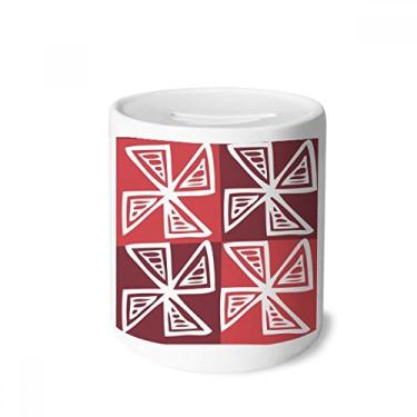 Imagem de DIYthinker Moedor de vento vermelho Totems do México Civilização Caixa de dinheiro Caixa de cerâmica Porta-moedas Presente de cofrinho
