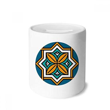 Imagem de DIYthinker Geometria abstrata estilo marroquino caixa para dinheiro caixa de cerâmica porta-moedas presente de cofrinho